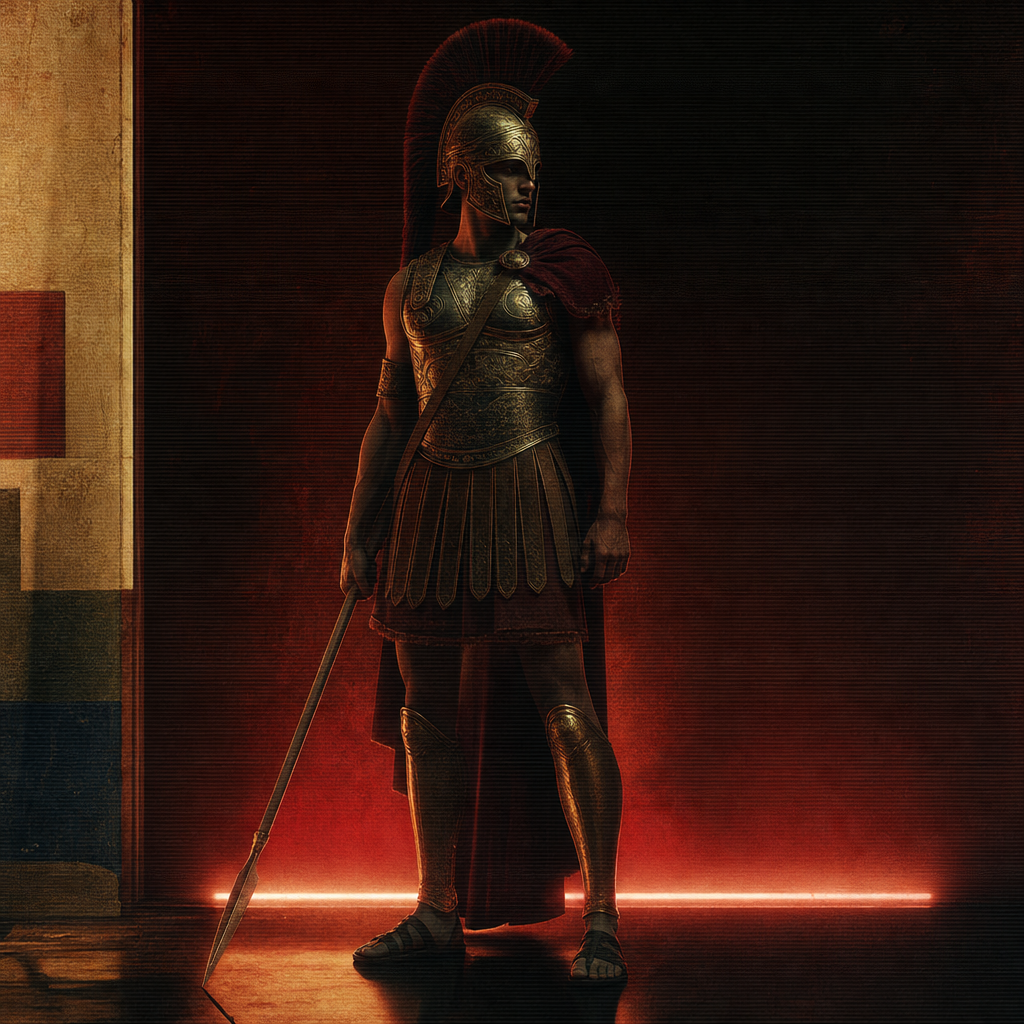 Illuminated portrait of Achilles, Champion of the Myrmidons