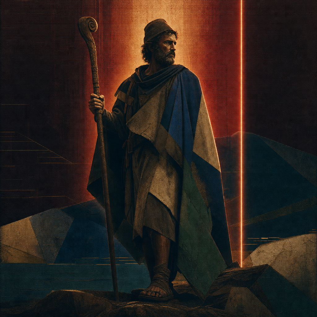 Illuminated portrait of Odysseus, Hero of Ithaca